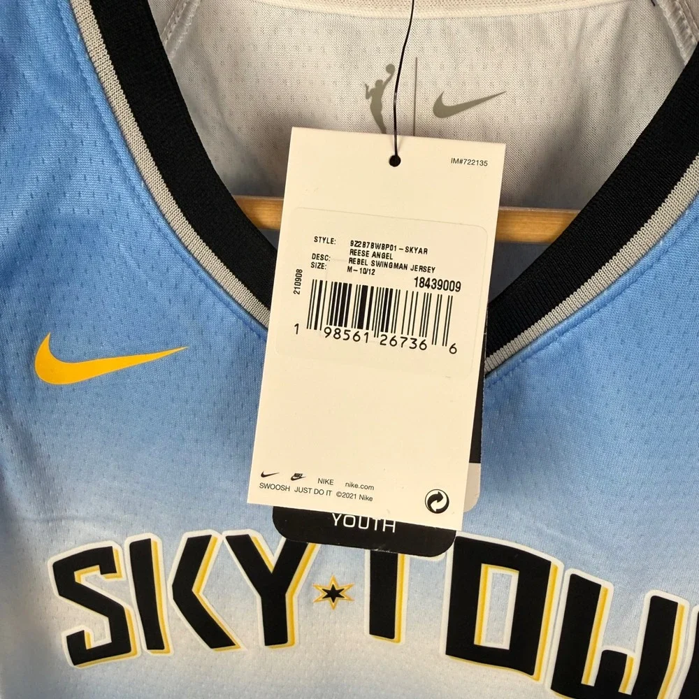 Nike Chicago Sky Angel Reese 5 Skytown Rebel Edition Youth Jersey Medium NEW